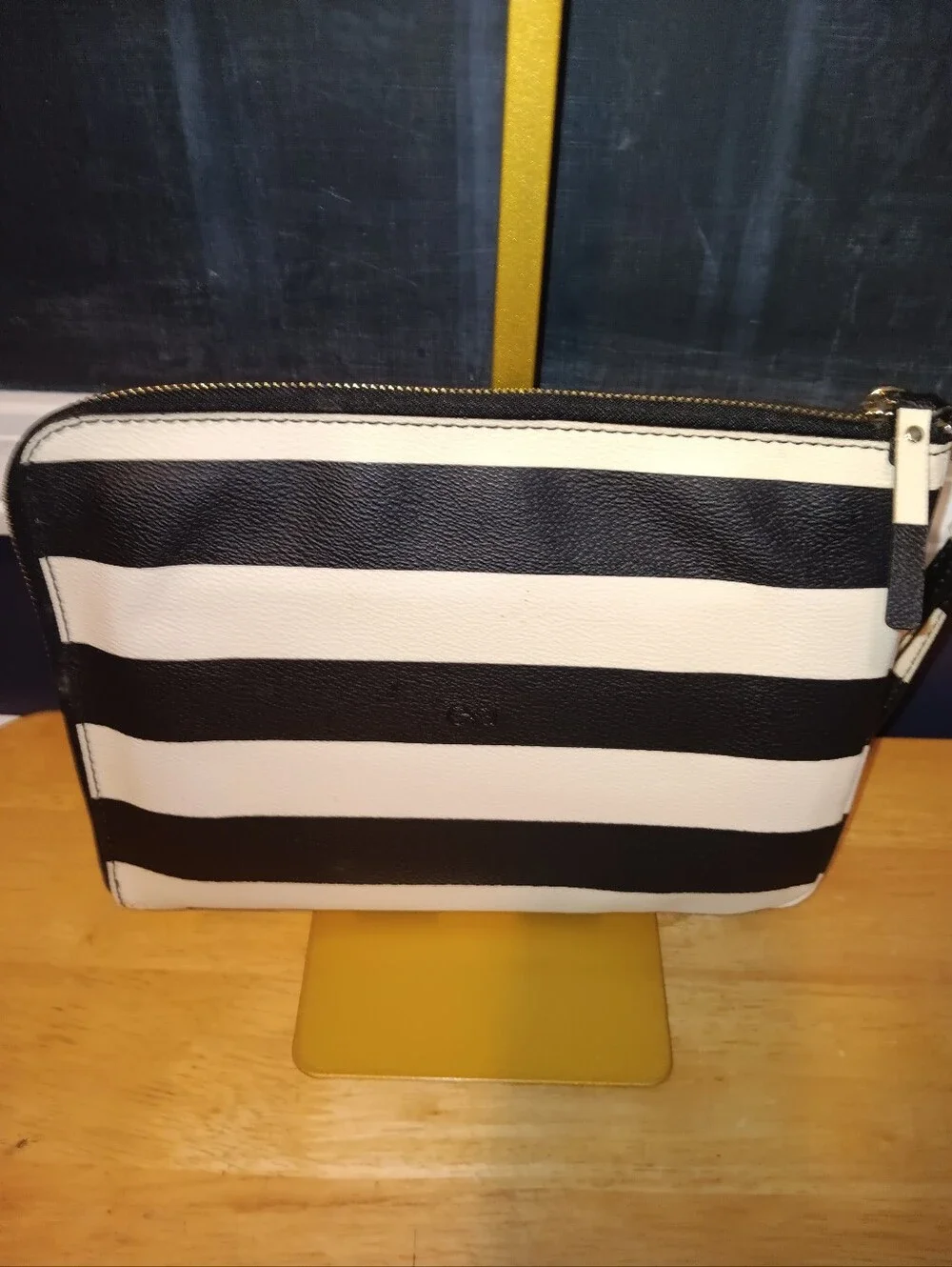 Kate Spade Leather Striped Charge It Phone Wristlet
